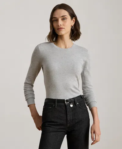 Ralph Lauren Women's Cotton-blend Sweater In Gray
