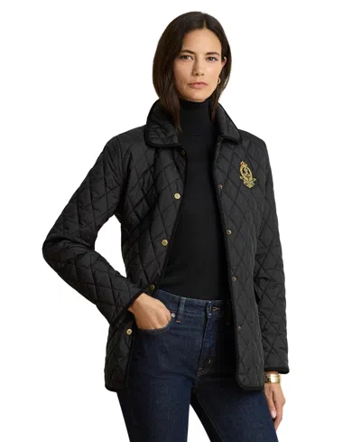 Ralph Lauren Women's Crested Quilted Jacket In Black