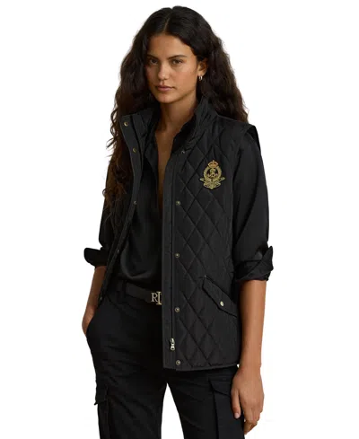 Ralph Lauren Women's Crested Vest In Black