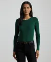 Ralph Lauren Stretch Cotton Long-sleeve Tee In Green