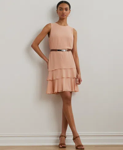 Ralph Lauren Women's Crinkle Georgette Shift Dress