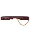 Ralph Lauren Women's Dog-clip Belt In Burgundy