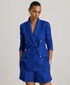 Ralph Lauren Women's Double-breasted Blazer In Blue