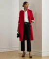 Ralph Lauren Women's Double Breasted Long Sleeve Coat In Red