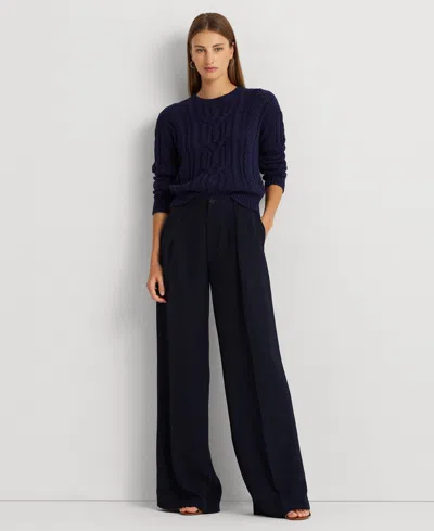 Ralph Lauren Women's Double-faced Georgette Wide-leg Pants, Regular & Petite