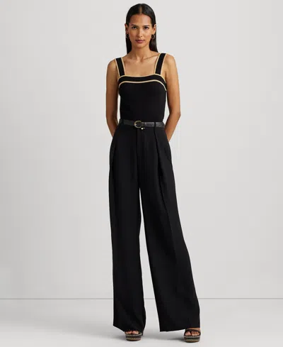 Ralph Lauren Women's Double-faced Georgette Wide-leg Pants, Regular & Petite