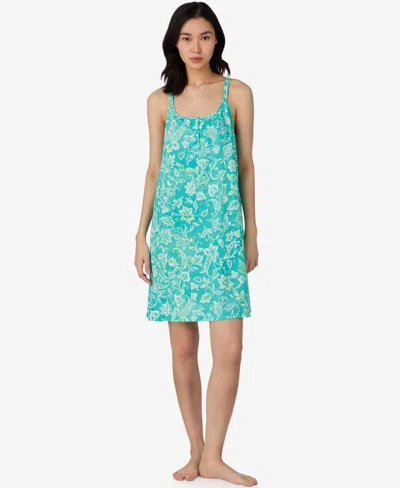 Ralph Lauren Women's Double Strap Short Nightgown In Blue