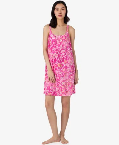 Ralph Lauren Women's Double Strap Short Nightgown In Pink