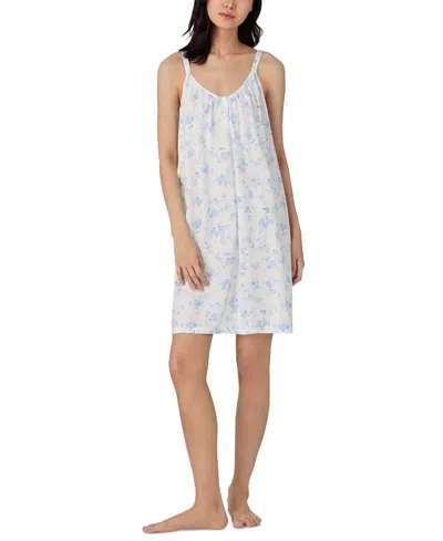 RALPH LAUREN WOMEN'S DOUBLE-STRAP V-NECK SHORT NIGHTGOWN
