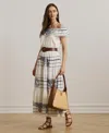 Ralph Lauren Embroidered Voile Off-the-shoulder Dress