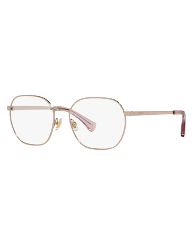 Ralph Lauren Women's Eyeglasses, Ra6051 In Shiny Rose Gold
