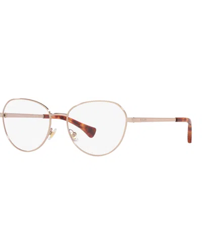 Ralph Lauren Women's Eyeglasses, Ra6054 In Shiny Rose Gold