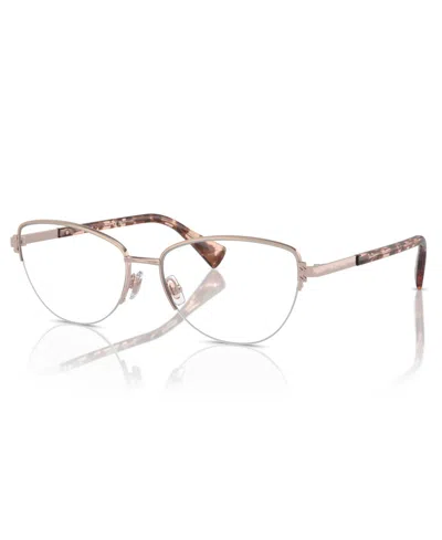 Ralph Lauren Women's Eyeglasses, Ra6059 In Shiny Rose Gold