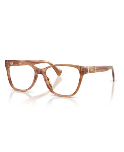 Ralph Lauren Women's Eyeglasses, Ra7199u In Striped Brown