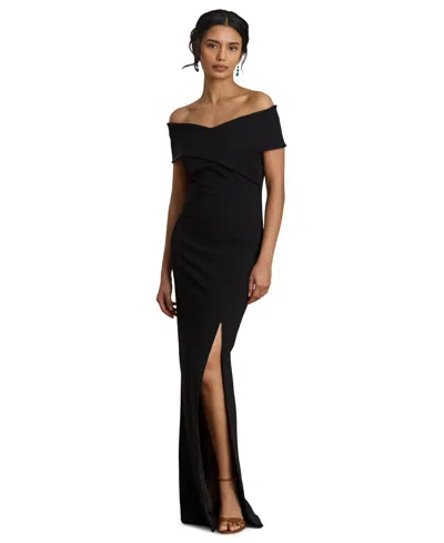 Ralph Lauren Women's Faille Off-the-shoulder Gown In Animal Print