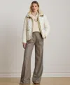 Ralph Lauren Women's Faux-fur-collar Diamond Quilted Jacket In Neutral