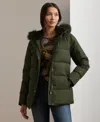 Ralph Lauren Women's Faux-fur Hooded Puffer Coat In Multi