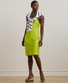 Ralph Lauren Featherweight Charmeuse Slip Dress In Green