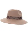 Ralph Lauren Women's Felted Wool Fedora Hat With Printed Band In Brown