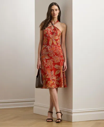 Ralph Lauren Women's Floral Georgette Halter Dress