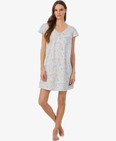Ralph Lauren Women's Flutter-sleeve V-neck Gown In Blue