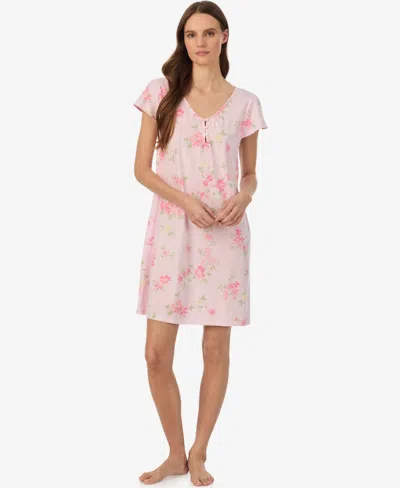 Ralph Lauren Women's Flutter-sleeve V-neck Gown In Pink