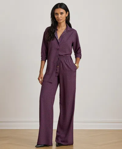 Ralph Lauren Women's Foulard Print Wide-leg Pants In Multi