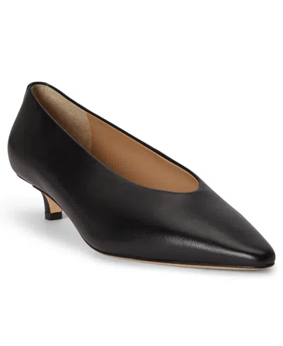 Ralph Lauren Women's Francesca Slip-on Pumps In Black Smooth Leather