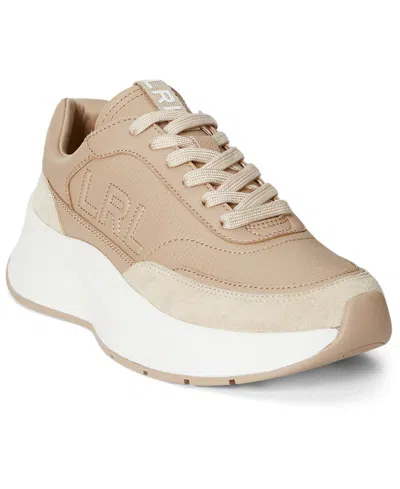 Ralph Lauren Women's Franky Tumbled Leather Sneaker