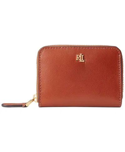 Ralph Lauren Leather Continental Wallet In Lauren Tan In Brown