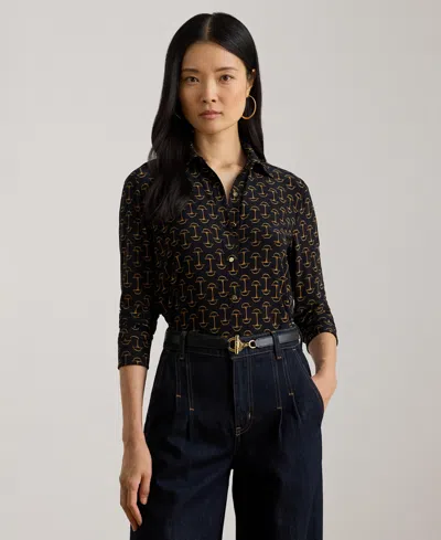 Ralph Lauren Women's Geo Print Shirt In Black