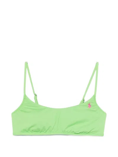 Ralph Lauren Green Round Neck Bikini Top