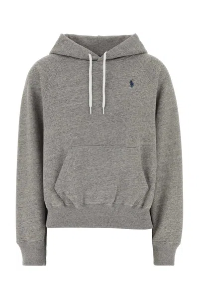 Ralph Lauren Grey Logo Hood Sweatshirt