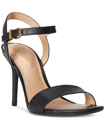 Ralph Lauren Women's Gwen Ankle-strap Dress Sandals In Black
