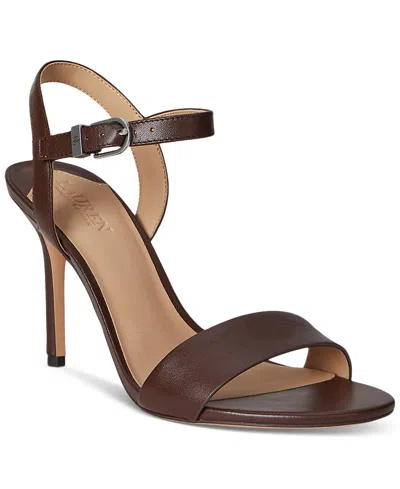 Ralph Lauren Women's Gwen Ankle-strap Dress Sandals In Brown