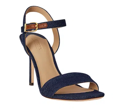 Ralph Lauren Gwen Denim Sandal In Vayra Wash In Blue