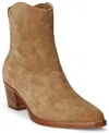Ralph Lauren Women's Harpher Burnished Leather Booties In Brown