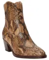 Ralph Lauren Harpher Python-embossed Leather Bootie In Tan Multi In Brown