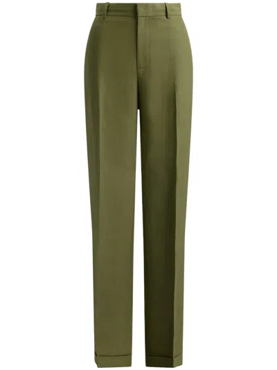 Ralph Lauren Women's Hemp & Linen Trousers In Green