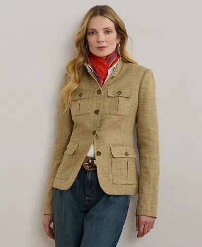 RALPH LAUREN WOMEN'S HERRINGBONE LINEN JACKET