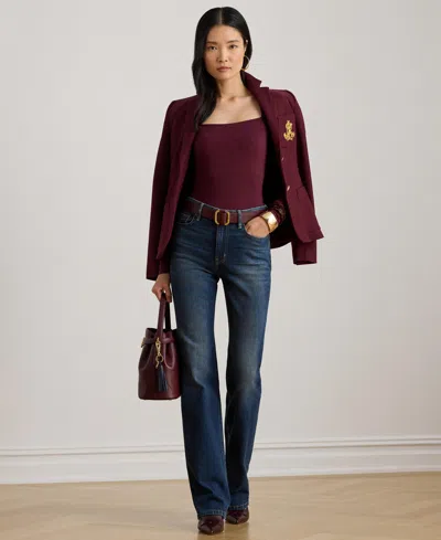 Ralph Lauren Women's High-rise Straight Jeans In Blue