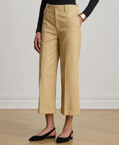 Ralph Lauren Women's High-rise Double-faced Stretch Cropped Pants In Nude