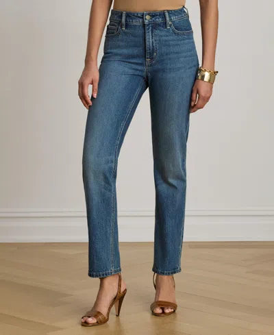 Ralph Lauren Women's High-rise Slim-fit Straight Jeans In Blue