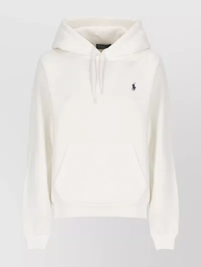 RALPH LAUREN WOMEN'S HOODED COTTON SWEATSHIRT WITH KANGAROO POCKET