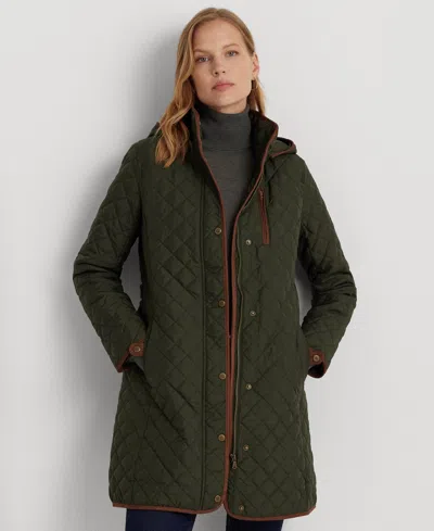 Ralph Lauren Women's Hooded Quilted Coat In Litchfield Loden