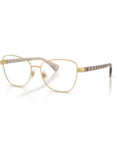 Ralph Lauren Women's Irregular Eyeglasses, Ra6064 In Gold