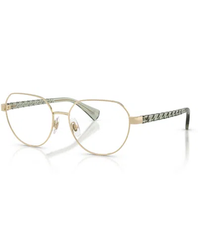 Ralph Lauren Women's Irregular Eyeglasses, Ra6065 In Gold