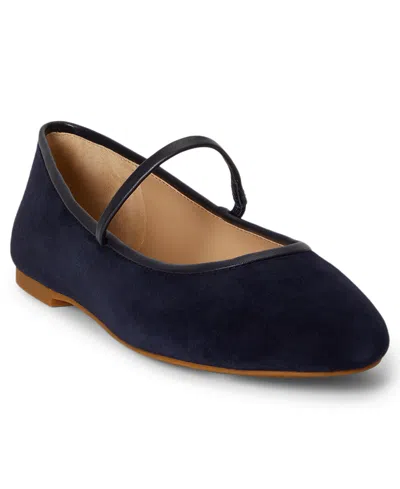 Ralph Lauren Women's Jayna Mary Jane Flats In Lauren Navy Suede