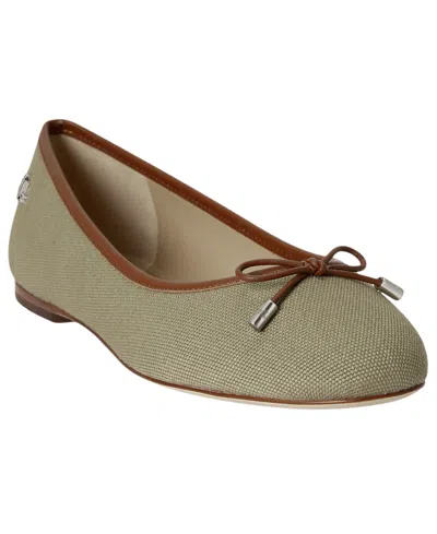 Ralph Lauren Women's Jayna Nappa Leather Flats In Light Agave,lauren Tan