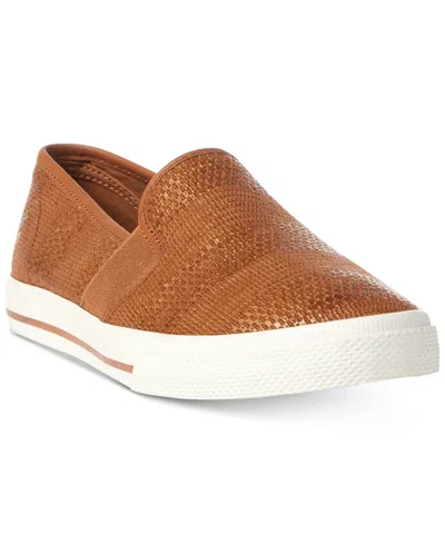 Ralph Lauren Women's Jinny Slip-on Sneakers In Classic Tan